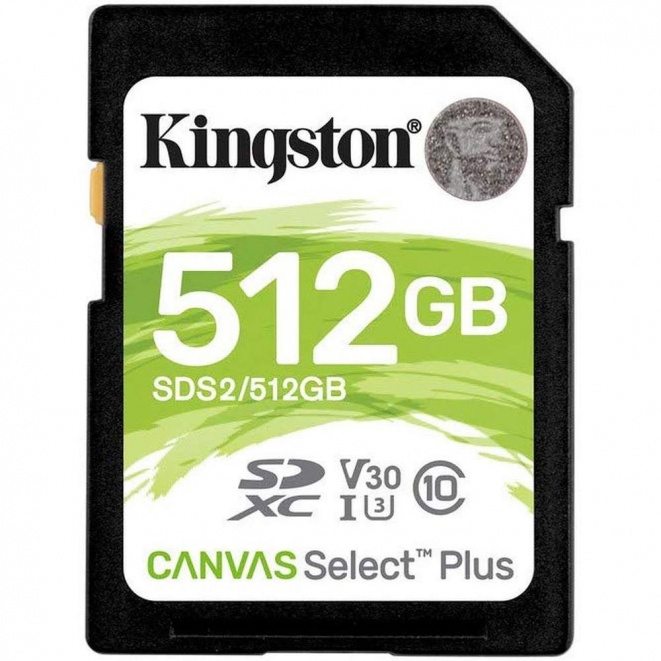 Kingston Canvas Select Plus SDXC 100MBs Class 10 512GB